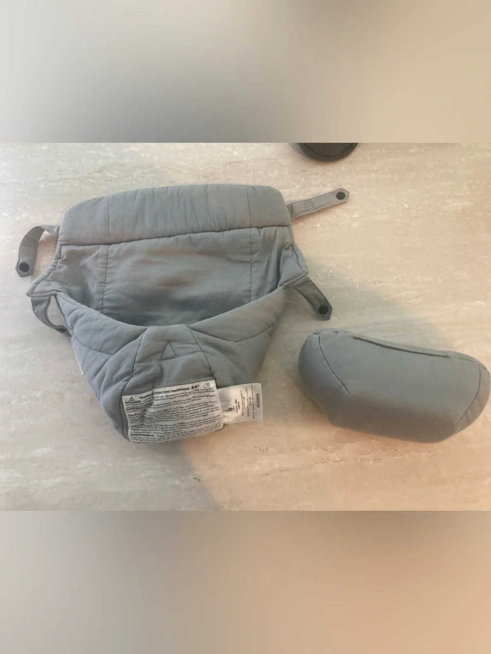 Ergobaby Light Gray Carrier Hood - Soft Gray Fabric